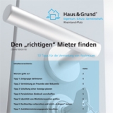 Broschüre: Den „richtigen“ Mieter finden - 10 Tipps für die Vermietung von Wohnraum
