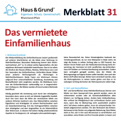 Merkblatt: Das vermietete Einfamilienhaus
