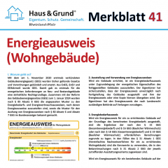 Merkblatt: Energieausweis (Wohngebäude)